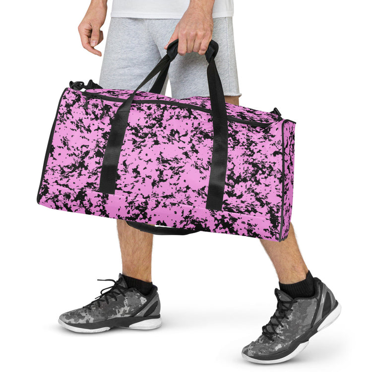 Pink Black Duffle Bag